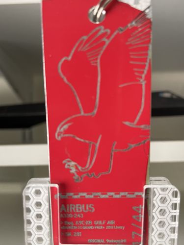 Customer photo review of Airbus A330-243  A9C-KB GULF AIR "BAHRAIN F1 GP" Livery Skin Tags - Limited edition to 44 Garage Tags