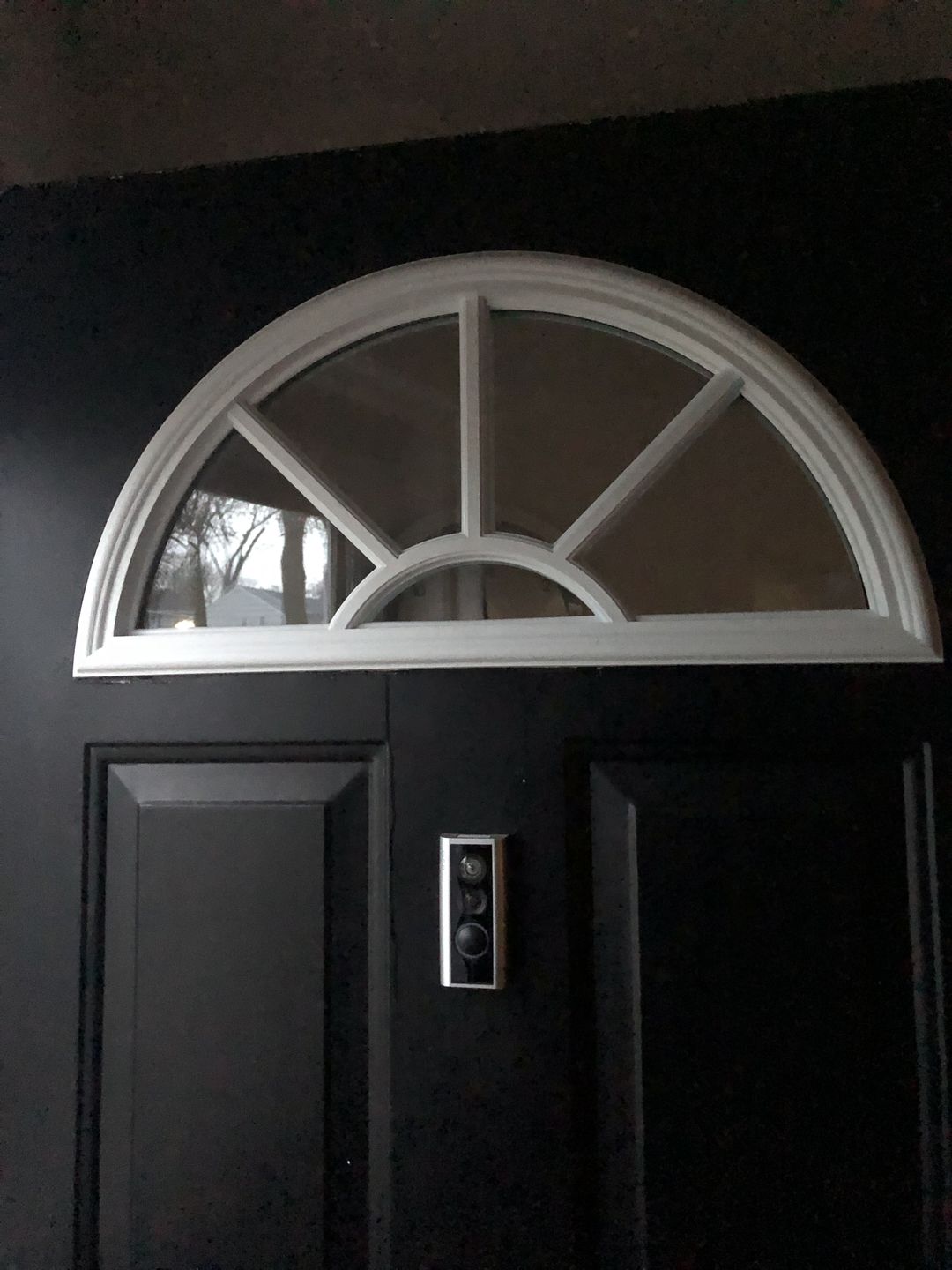 Customer photo review of Clear Sunburst Glass and Frame Kit (Fanlite 24" x 12" Frame Size)