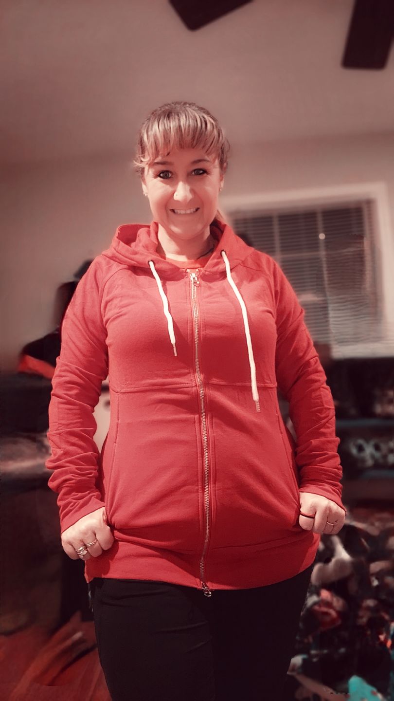 Customer photo review of Ruby Red Full zip