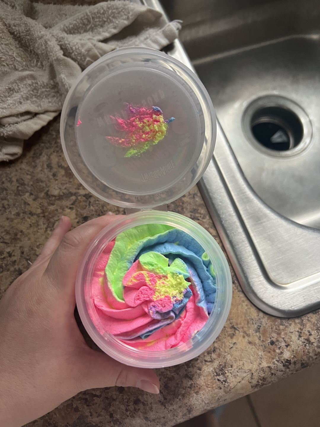 Customer photo review of Unicorn Brains Whipped Soap (Fruit Loops Cereal)