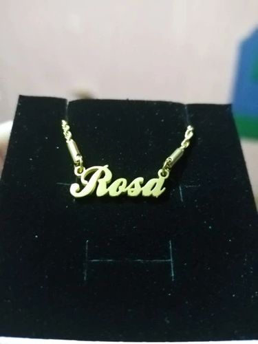 Customer photo review of Chunk Singapore Chain Name Necklace