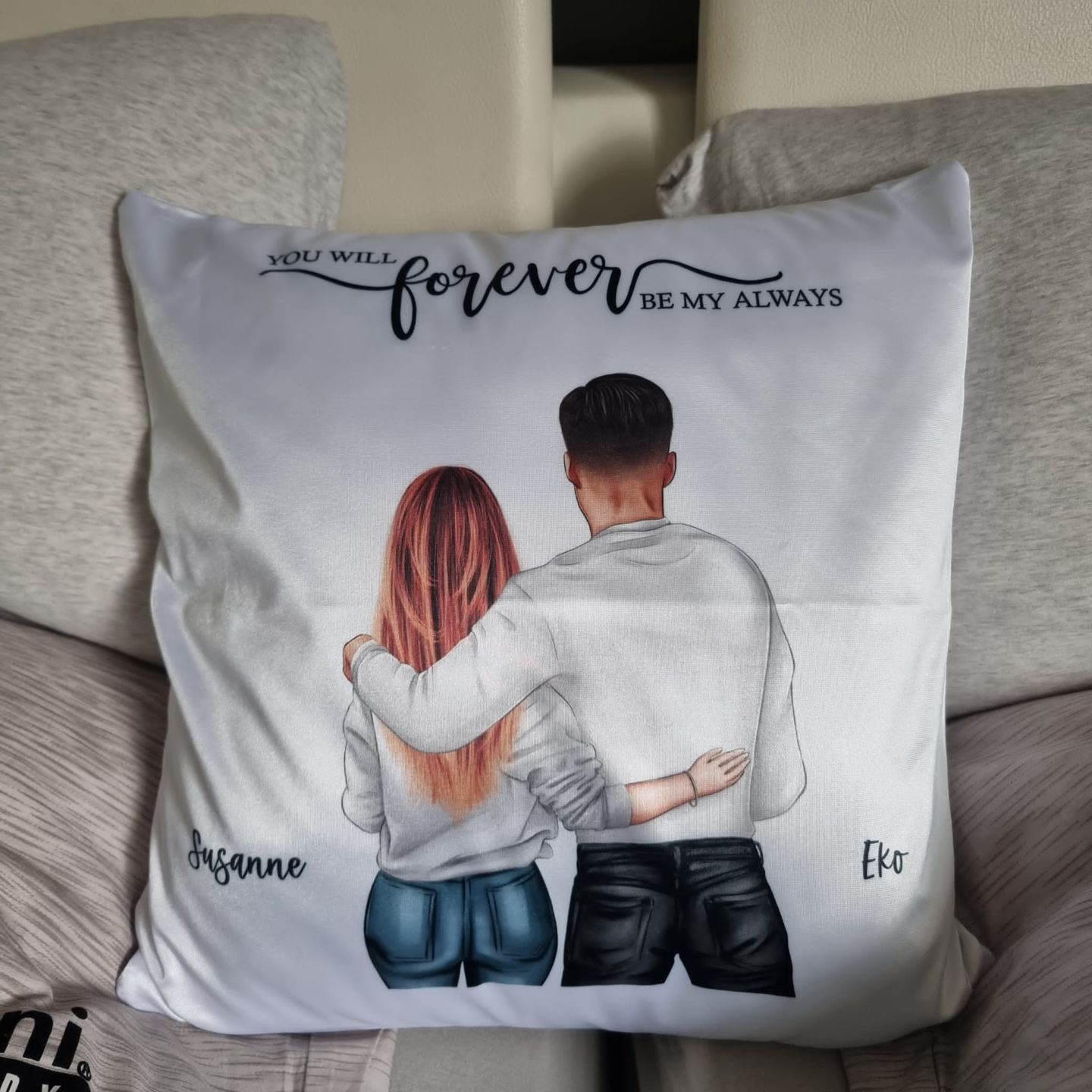 Customer photo review of Pärchen - Personalisiertes Kissen