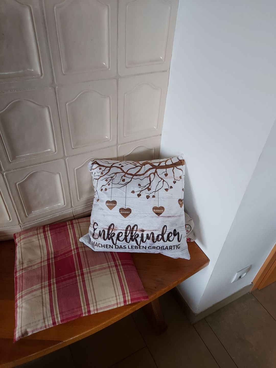 Customer photo review of Meine Enkelkinder - Großeltern-Kissen