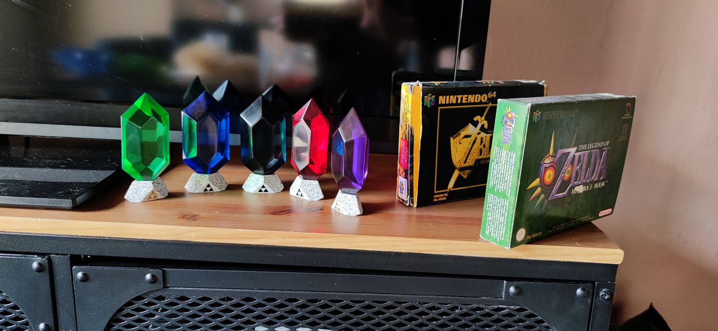 Customer photo review of Rubis Zelda : Ocarina of Time (Vert, Bleu, Rouge, Violet et Noir)