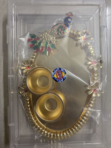 Customer photo review of Peacock Haldi Kumkum Plate