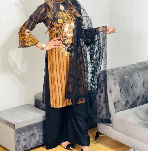 Customer photo review of Limelight Pakistani Silk digital print Kurta SZK25