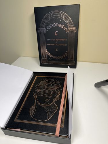 Customer photo review of A5 160GSM PREMIUM PAPER JOURNAL - THE ODYSSEY - ODYSSEY X COOPER CALLIGRAPHY