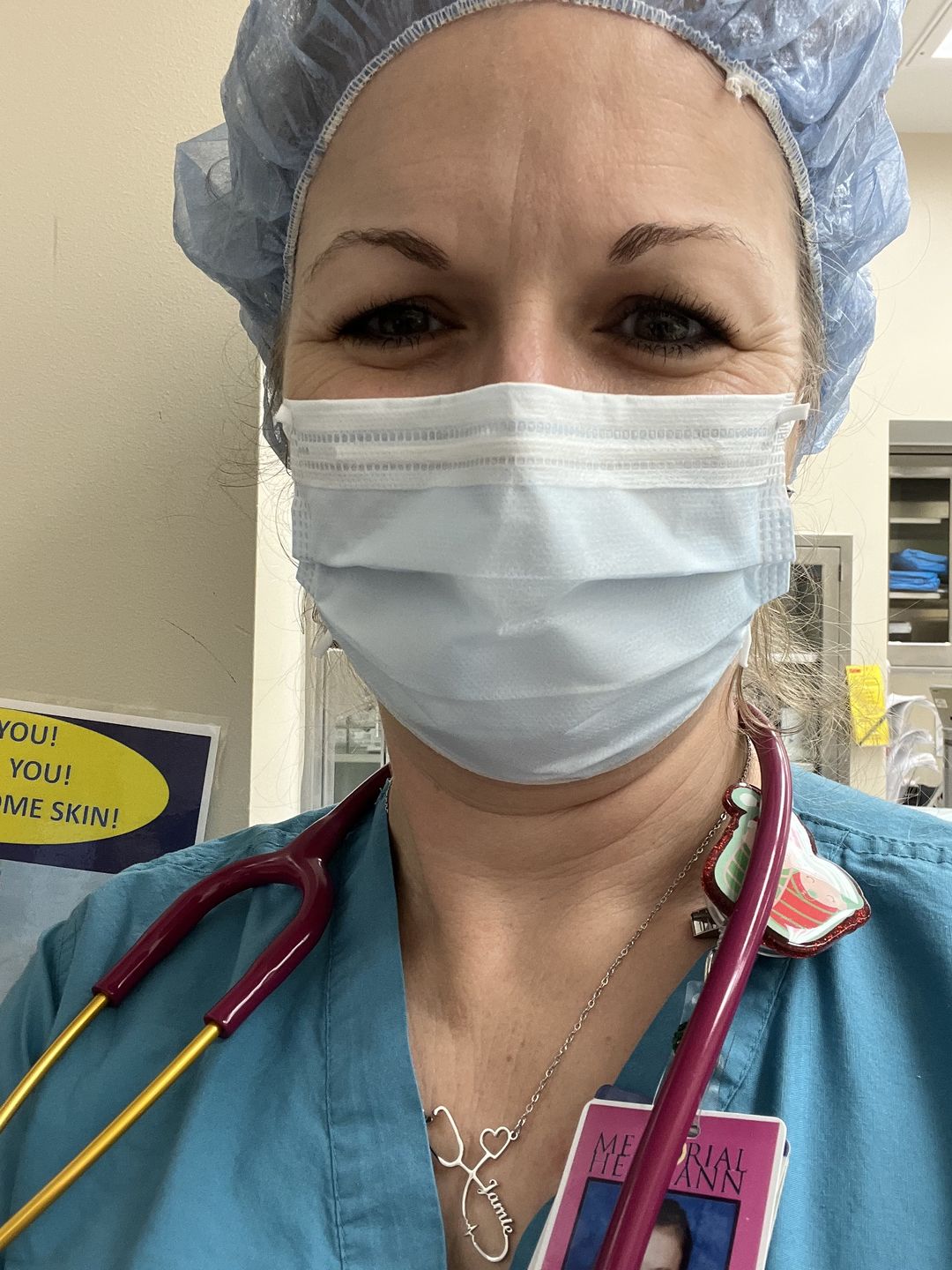 Customer photo review of Stethoscope Name Necklace EKG