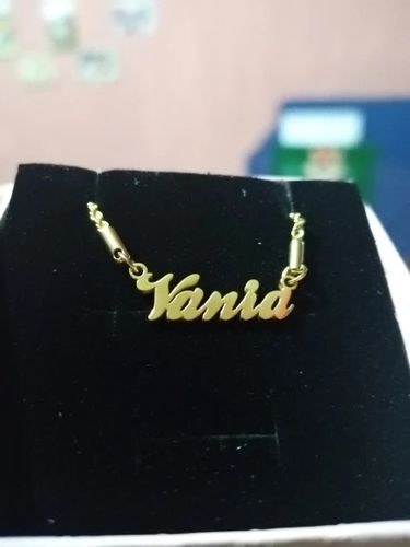 Customer photo review of Chunk Singapore Chain Name Necklace