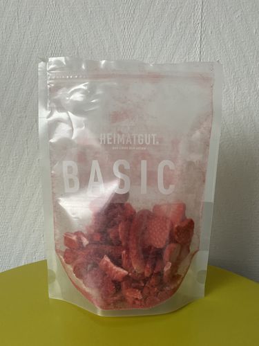 Customer photo review of Bio Erdbeerscheiben gefriergetrocknet 40g