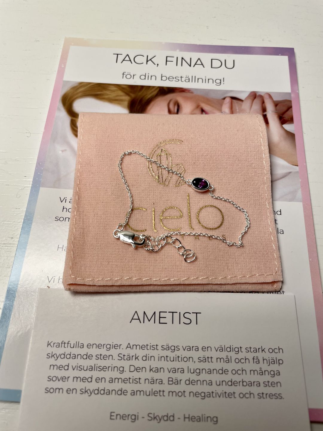 Customer photo review of Armband Februari Ametist Silver