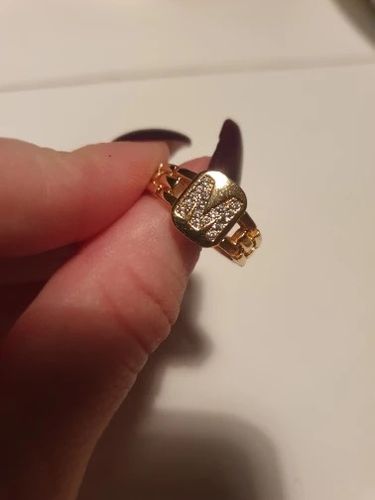 Customer photo review of Chain Initial Ring