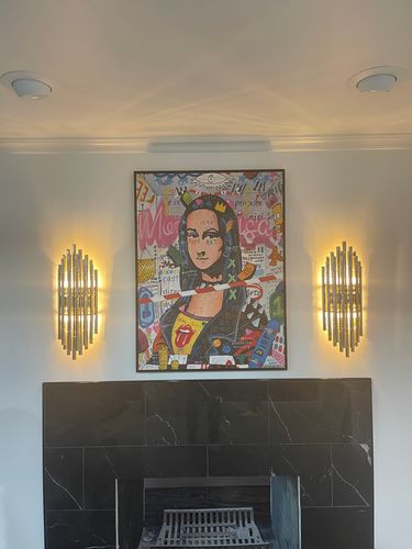 Customer photo review of Mona Lisa Graffiti 100% Hand-Painted