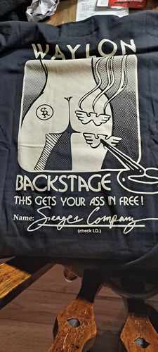 Customer photo review of Seager x Waylon Jennings Backstage Tee