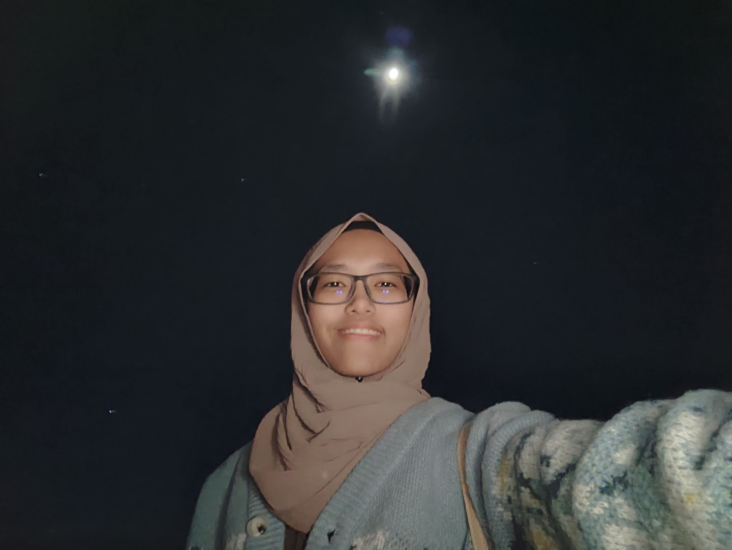 Customer photo review of Van Gogh Starry Night Knitted Cardigan sweater