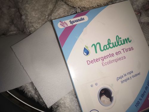 Customer photo review of Eco-Tiras de Detergente 40 lavados Natulim