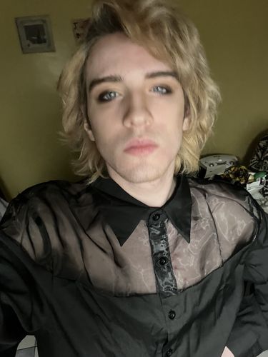 Customer photo review of Sexy Mesh Patchwork Long Sleeve Shirts SKUH42159