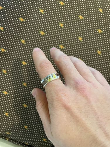Customer photo review of Mountain Ring for Men Sterling Silver