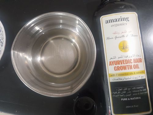 Customer photo review of Amazing Organics Ayurvedic Hair Oil