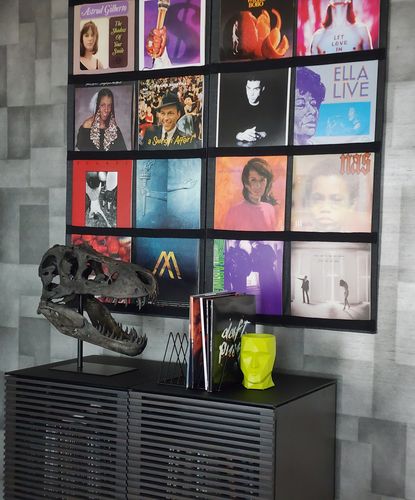 Customer photo review of 12" Vinyl Record Display Frame - LP Wall Storage