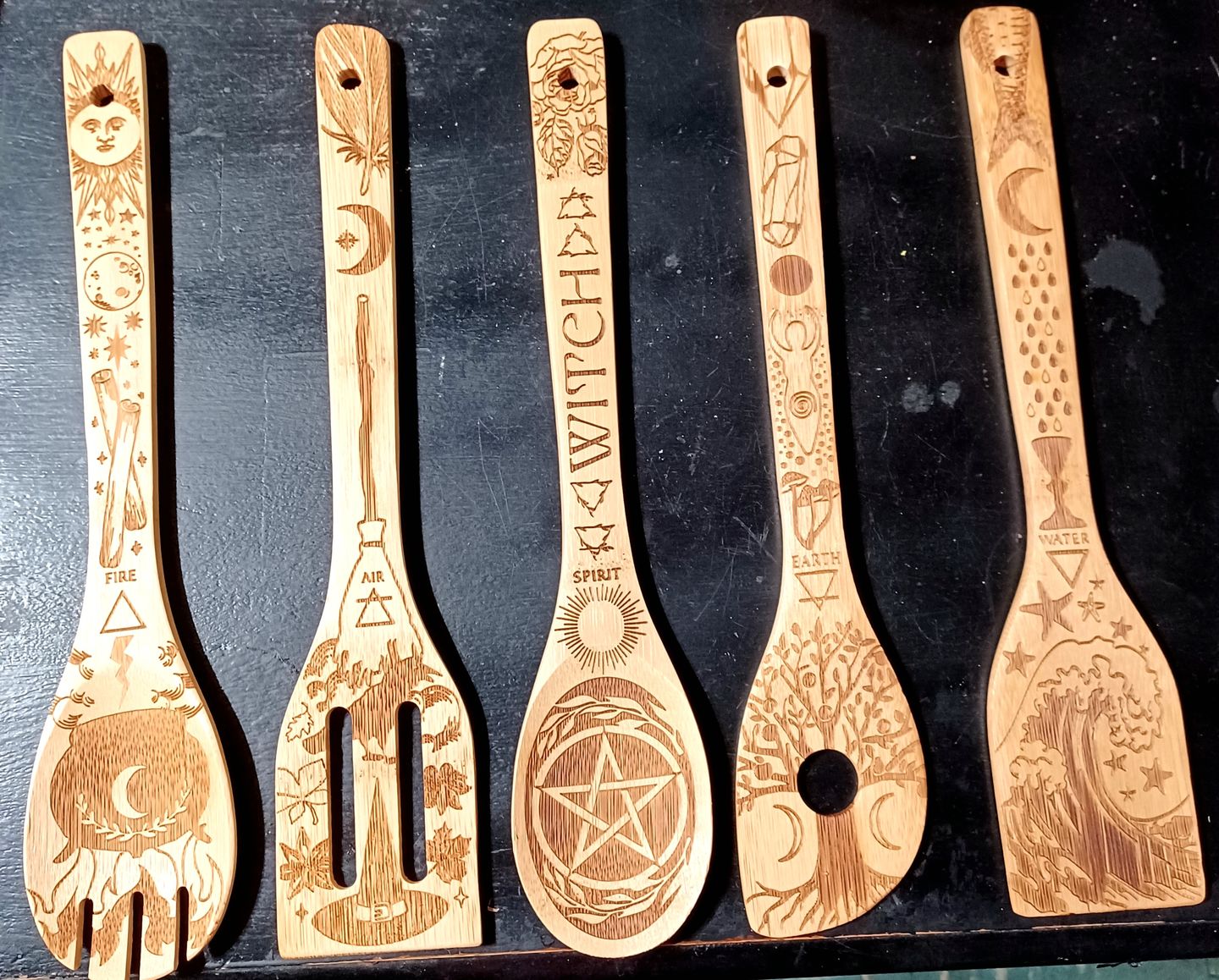Customer photo review of The 5 Elements Bamboo Large Kitchen Utensils Set