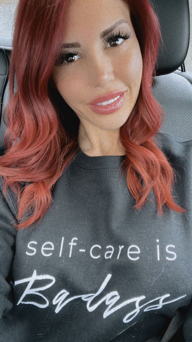 Customer photo review of Self-Care Is Badass Sweatshirt