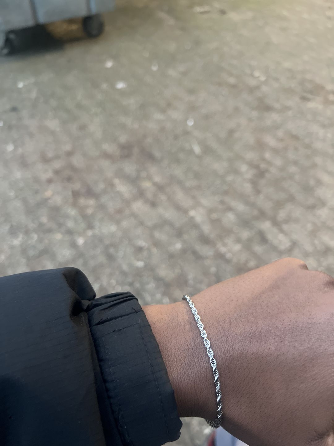 Customer photo review of CLEAN ROPE BRACELET. - 3MM WHITE GOLD