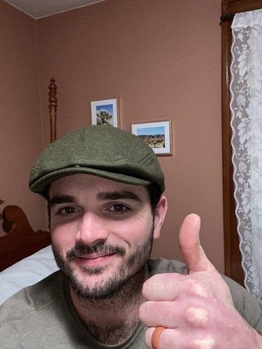 Customer photo review of Big Hooligan Cap, Forest Wool