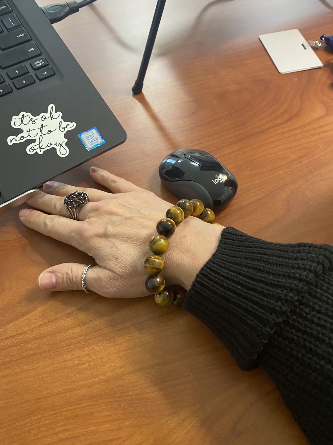 Customer photo review of Tiger's Eye Bead Bracelet