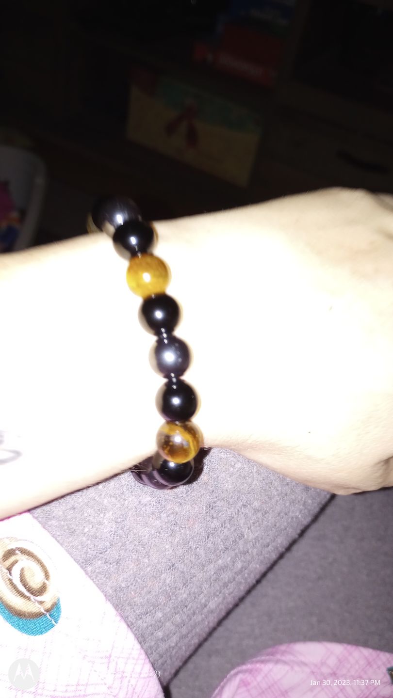 Customer photo review of Triple Stone Protection Bracelet
