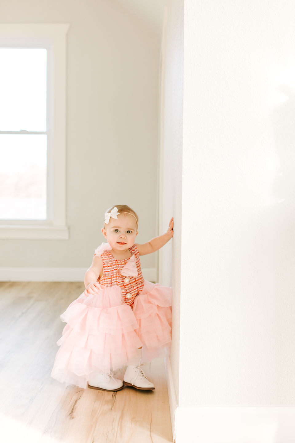 Customer photo review of Kelly Pink Tweed Romper