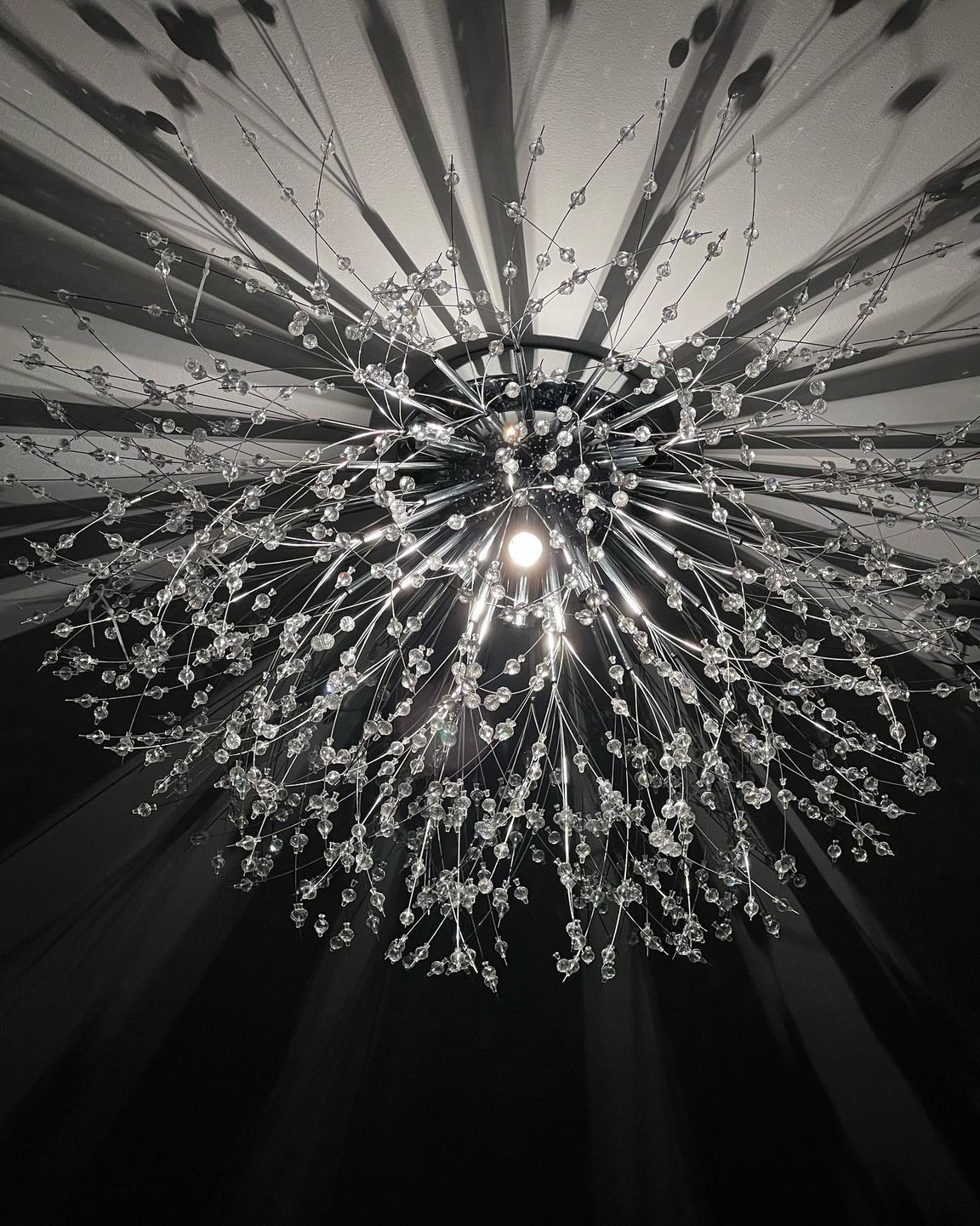 Customer photo review of Modern Beaded Sputnik Crystal Flush Mount Ceiling Light