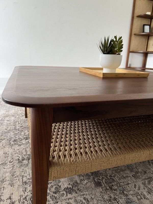 Customer photo review of Square Coffee Table in Premium Teak & Loom
