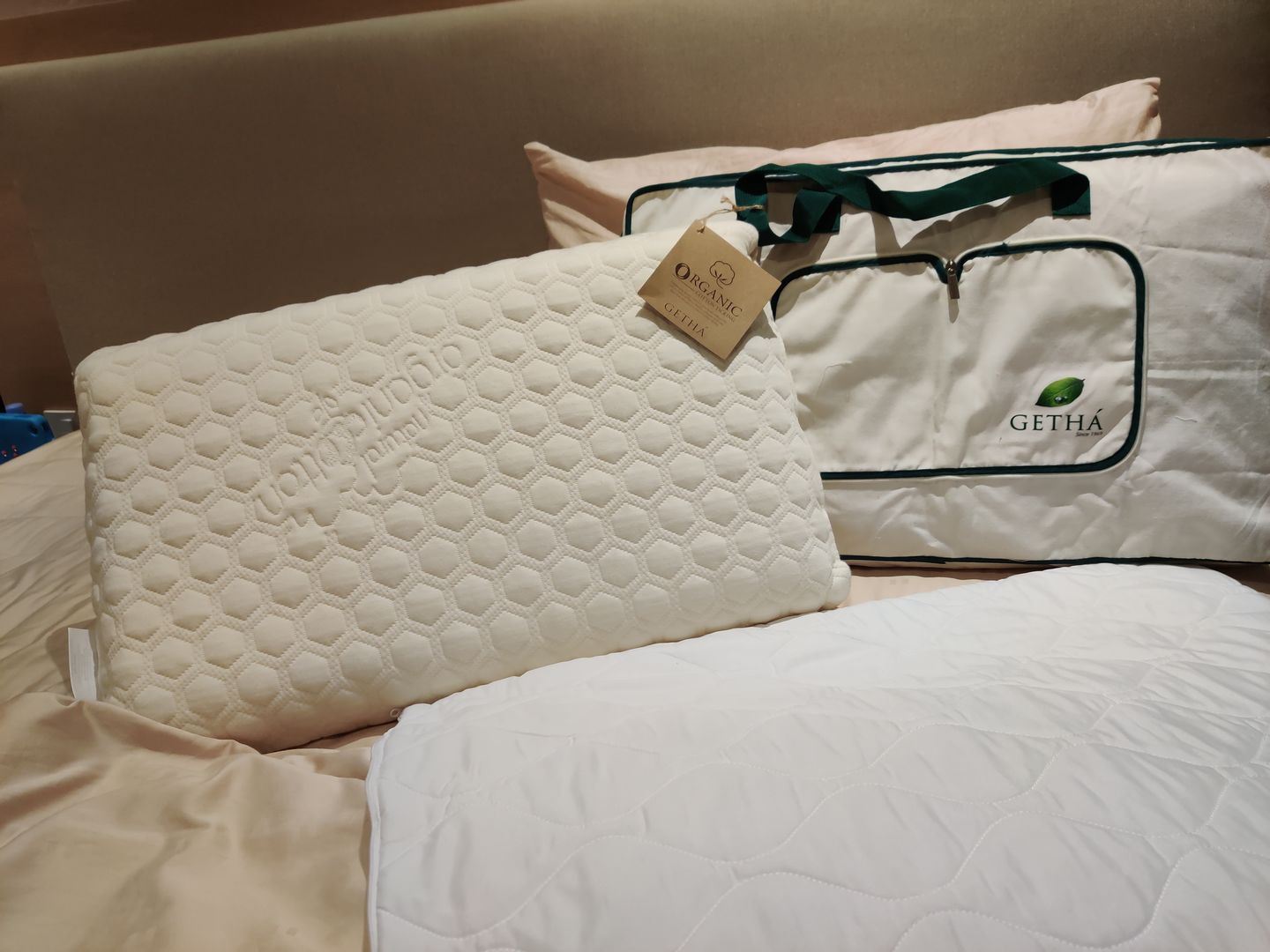 Customer photo review of Getha Organic Cotton Latex Pillow