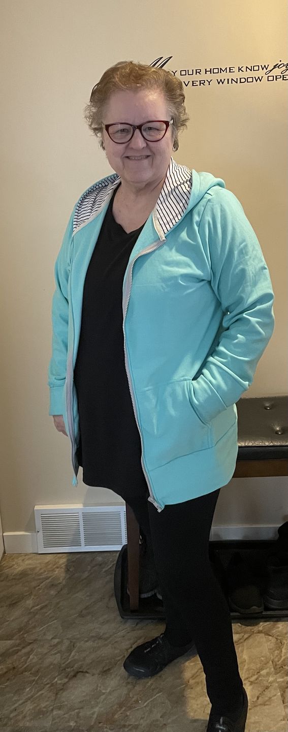 Customer photo review of *Freshly Baked* Zip Up Hoodie - Boxing Week