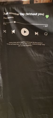 Customer photo review of Your Favorite Song T-Shirt Music Player