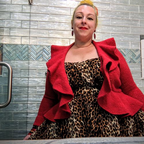 Customer photo review of Ingenue Dress in Vintage Leopard Print - Vixen by Micheline Pitt