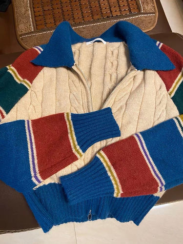 Customer photo review of One Way Ticket Zip Up Cardigan