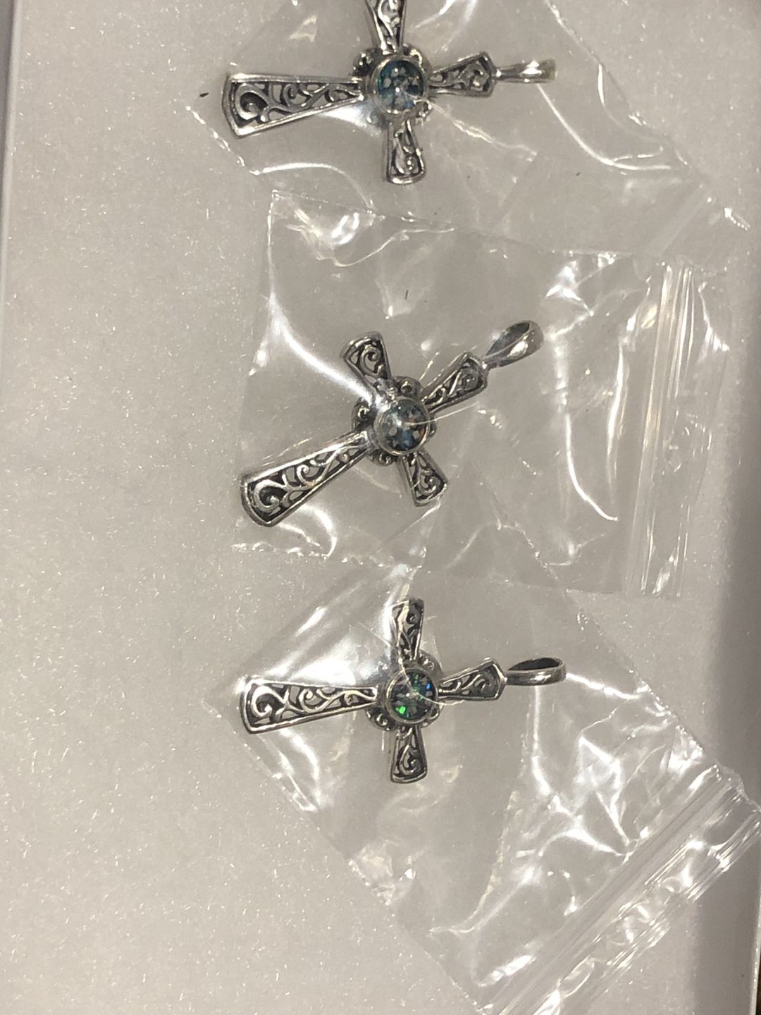 Customer photo review of Cross Pendant with Cremation Ash