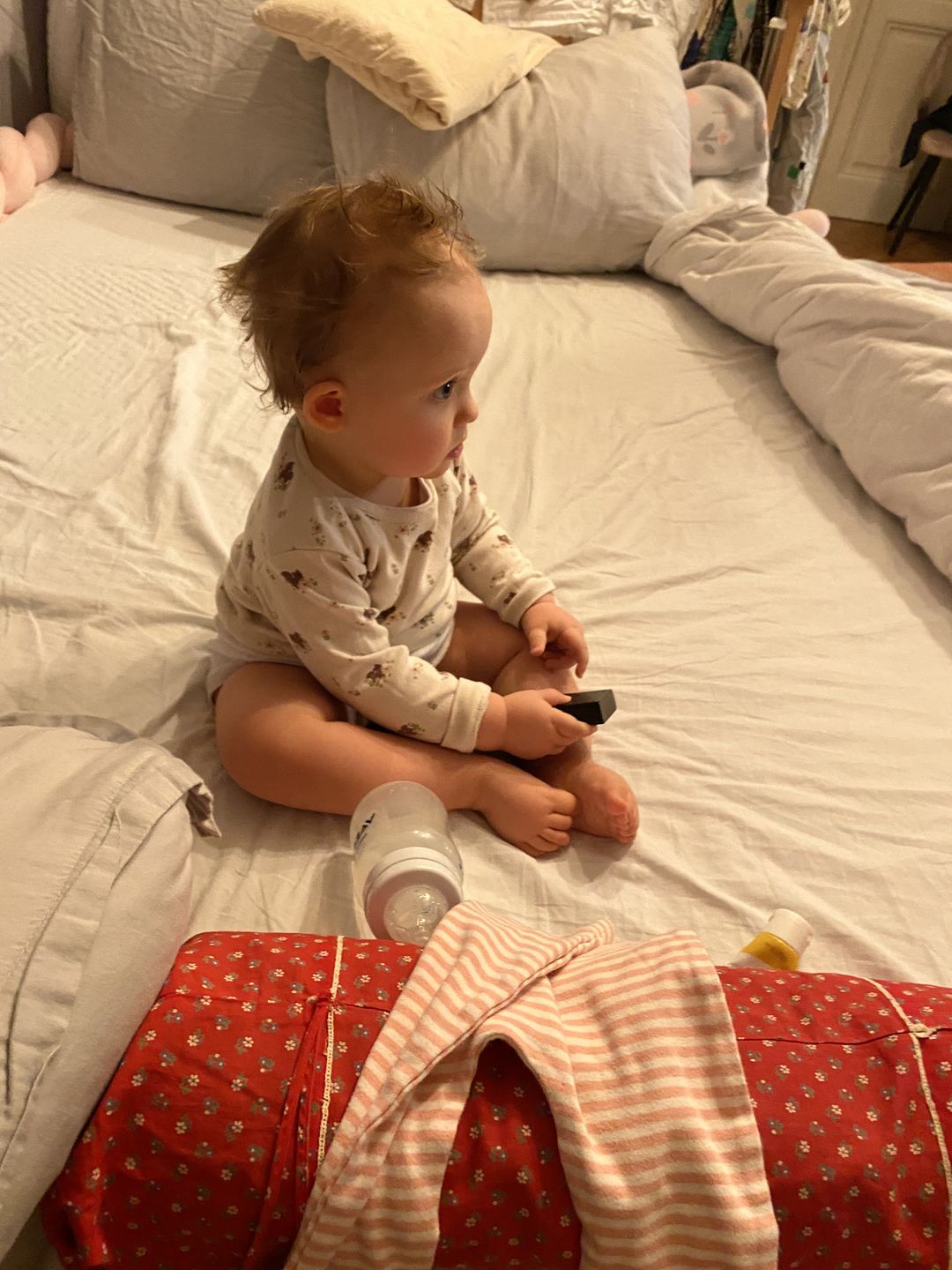Customer photo review of Autumn Squirrel Organic T-Shirt & Jogger Playset