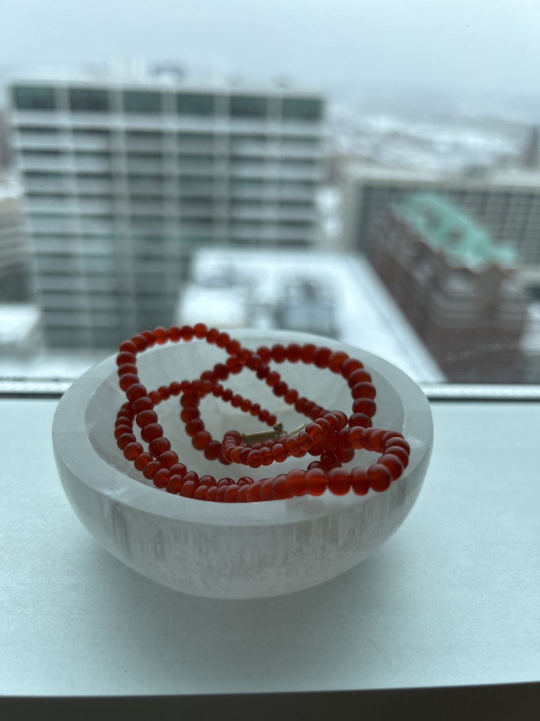 Customer photo review of Selenite Bowl for Crystal Cleansing and Charging