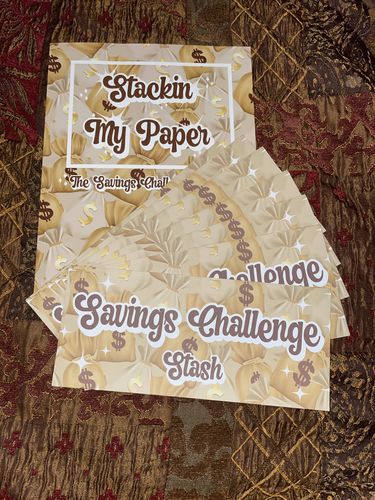 Customer photo review of Stackin My Paper - The Savings Challenge Book