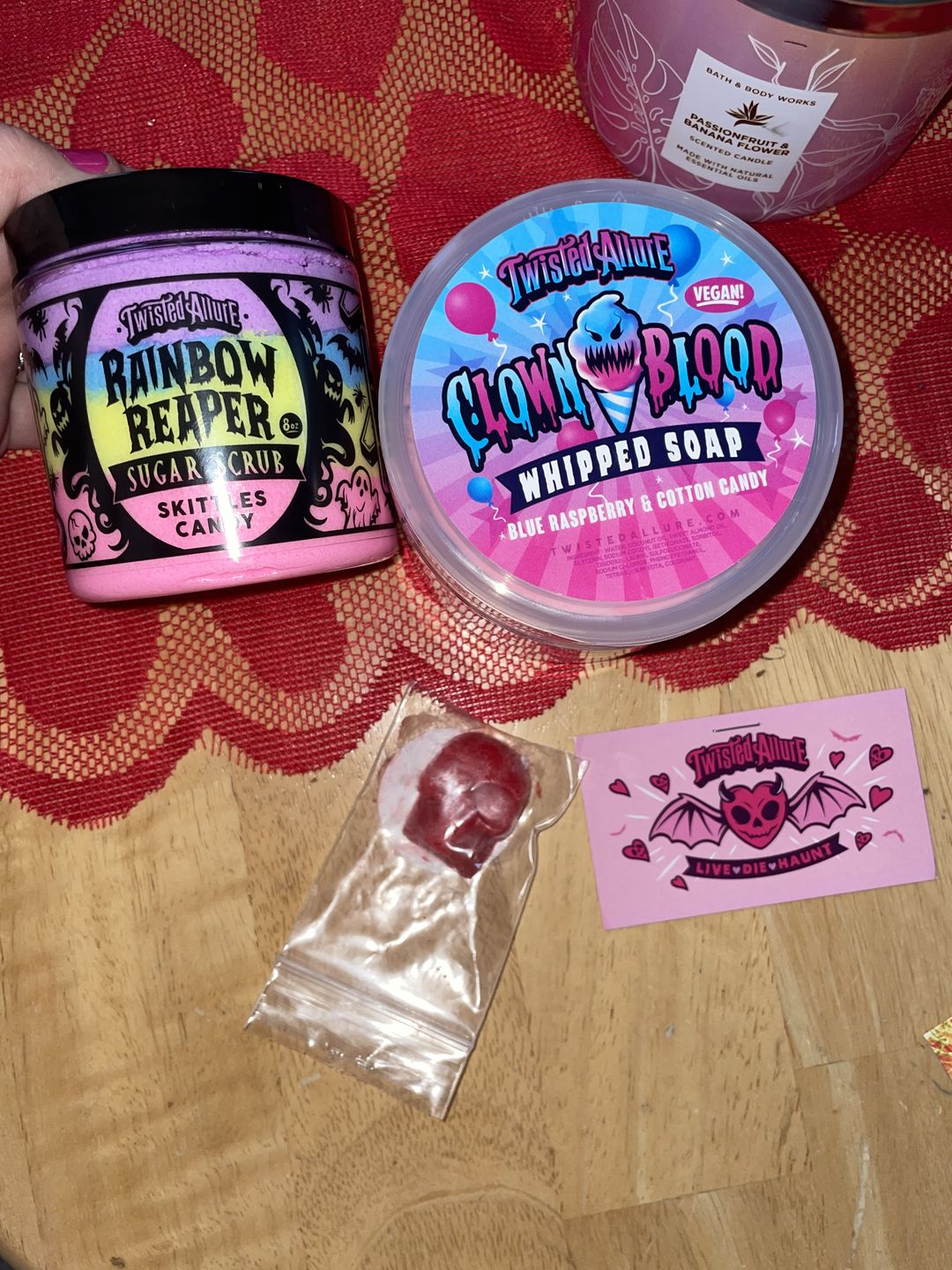 Customer photo review of Rainbow Reaper Sugar Scrub (Skittles Candy)