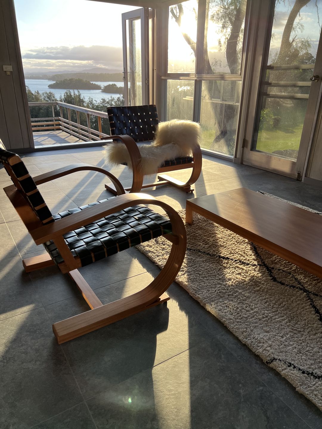 Customer photo review of French Modernist Armchair | Leather Woven
