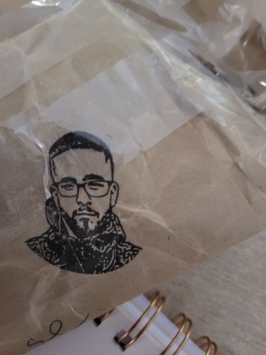 Customer photo review of Self-Inking Face Stamp