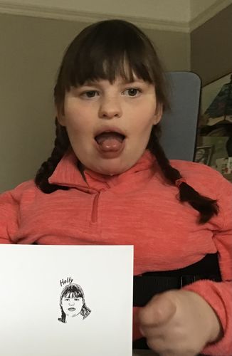 Customer photo review of Self-Inking Face Stamp