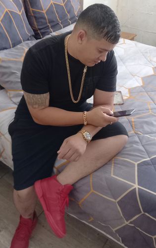 Customer photo review of 8/10/12/14/16/18MM 14K Gold Plated Iced Out Clasp Miami Cuban Link Chain