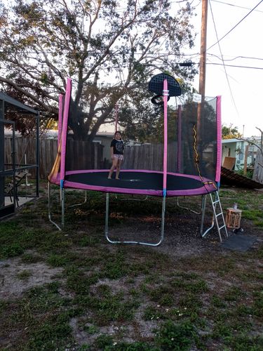 Customer photo review of 1500lbs High Capacity 12FT Round Trampoline for Adults&Kids