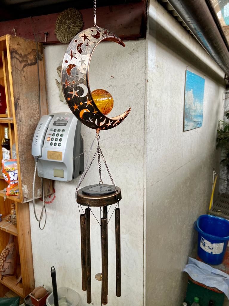 Customer photo review of Colgante de Viento Solar - Largo 1 m Inoxidable IP44 Luz Cálida