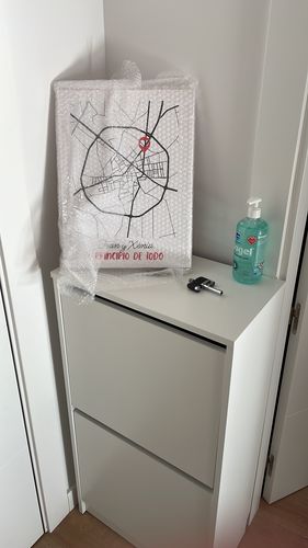 Customer photo review of Lienzo con Mapa personalizado